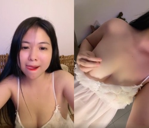 Clip Sex Hot Tiktoker Hường Hêu dâm đãng mân mê cặp vú to tròn